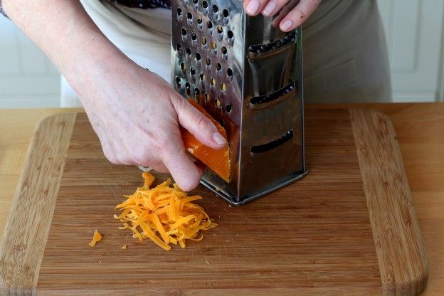 Grate the cheese