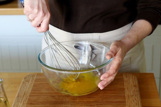 Whisk the yolks