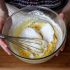 Add 1/3 of the egg whites