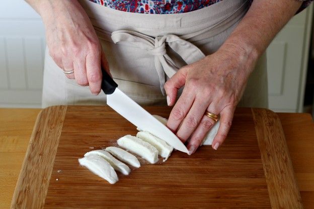 Cut the mozzarella