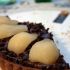 Pear and chocolate tart
