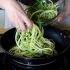 Cook the zucchini pasta