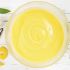 Lemon zest in lemon cake or lemon curd