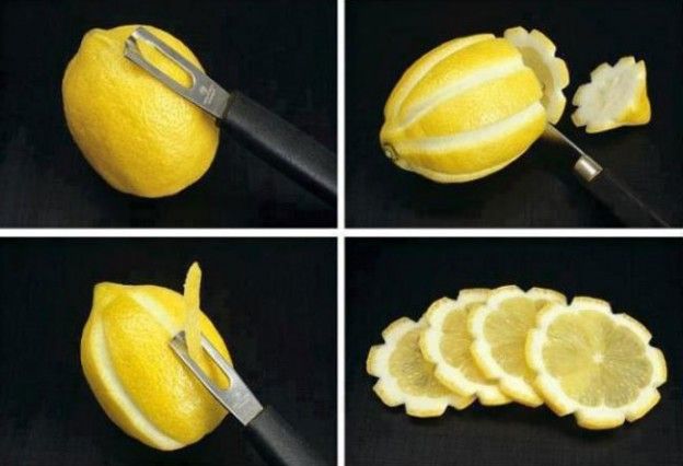 Make pretty lemon slices