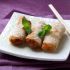 Homemade mini chicken and shrimp spring rolls