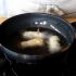 Cooking the egg rolls