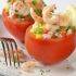 Stuffed tomatoes with rice and shrimp