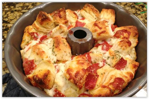 35. Pull-apart pizza bread