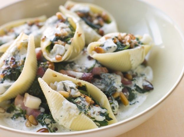 Spinach-stuffed shells