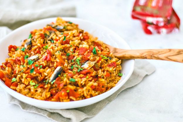 Instant Pot Spanish Rice with Sardines in Tomato Sauce