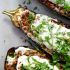 Loaded Grilled Eggplant with Creamy Herb Sauce