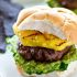 Jerk Grilled HamBurgers with Pineapple and Avocado