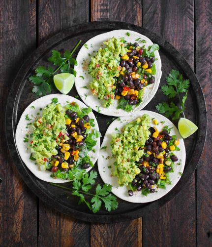 Loaded Guacamole Vegetarian Tacos