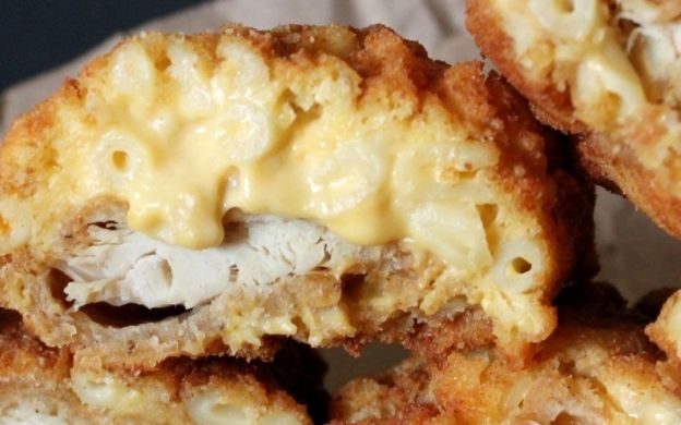 Mac N Cheese Stuffed Fried Chicken
