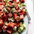 Greek Watermelon and Feta Salad with Basil Vinaigrette