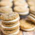 Ginger Molasses Sandwich Cookies with Eggnog Buttercream