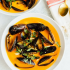 Coconut Curry Mussels with Zucchini Noodles