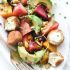 Beet Avocado and Fried Goat Cheese Salad