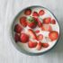 Yogurt and strawberries