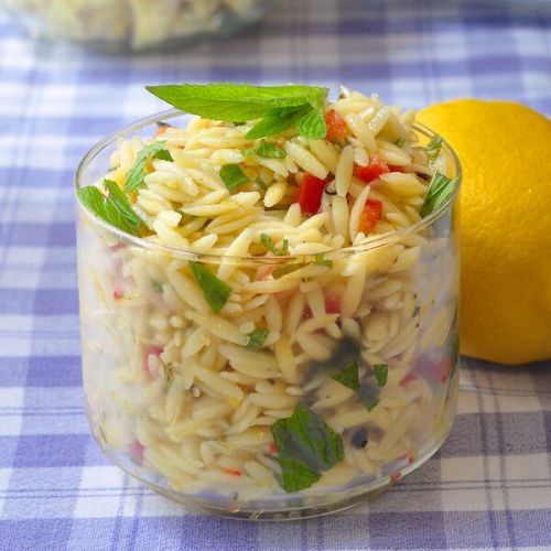 Lemon Mint Orzo Saladt
