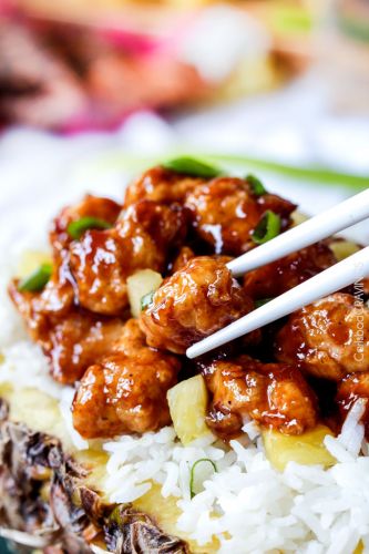 Sticky Pineapple Ginger Chicken