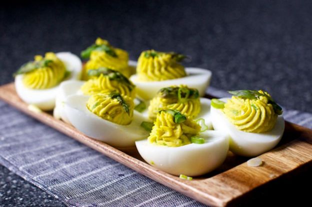 Asparagus Stuffed Eggs