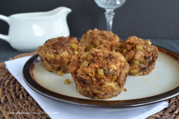 Bake stuffing in a muffin tin