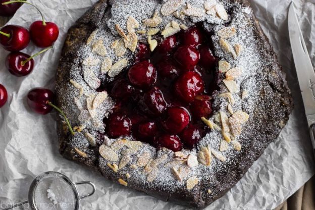 Chocolate cherry galette