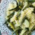 Grilled asparagus and zucchini pasta