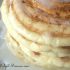 Cinnamon roll pancakes with cream cheese glaze