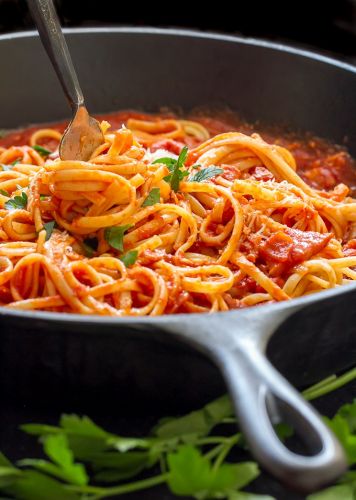 Pasta with Amatriciana sauce