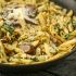 One-pan spinach and artichoke pasta