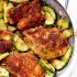 Crispy Parmesan Garlic Chicken With Zucchini