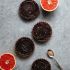 Chocolate Sesame Tart with Grapefruit