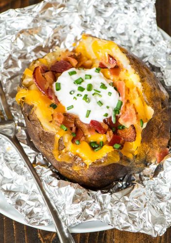 Crock pot baked potatoes