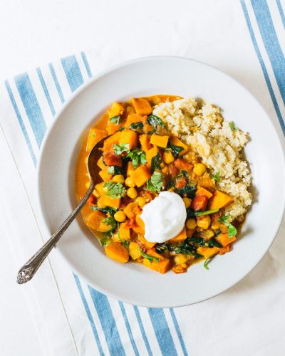 Moroccan Stew with Chickpeas and Sweet Potatoes