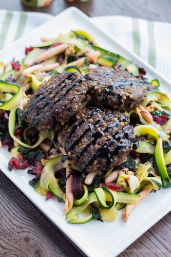 Oven Roasted Bison and Barley Burgers