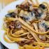 Sun Dried Tomato And Mushroom Pasta In A Garlic And Basil Sauce