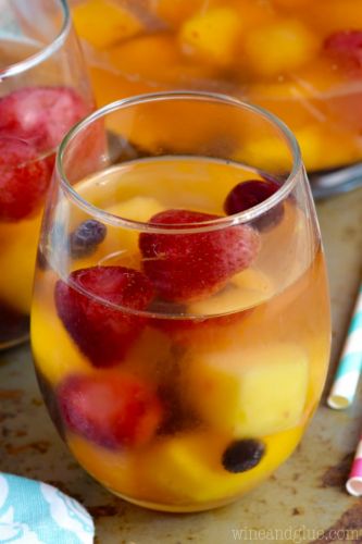 Frozen fruit sangria