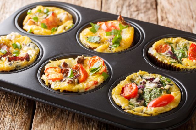 Healthy Omelette Muffins with Feta Cheese