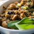 Sausage brioche stuffing with wild blueberries