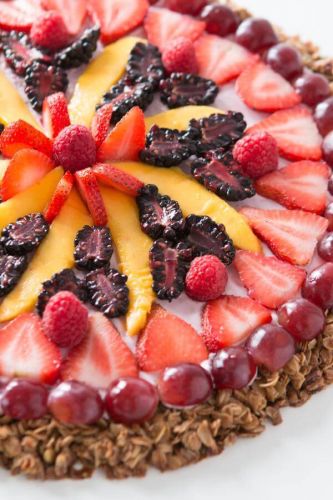 Breakfast Fruit and Yogurt Pizza