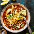 Crockpot Spicy Vegetarian Tortilla Soup with Quinoa
