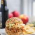 Apple BBQ Pulled Chicken Sandwiches with Apple Slaw