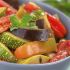 Stew-topped rice