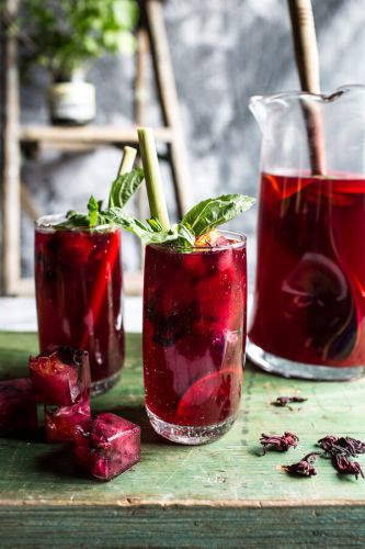 Hibiscus, Lemongrass, Basil and Honey Sweet Iced Tea