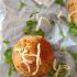 Mozzarella cheese stuffed mashed potato balls