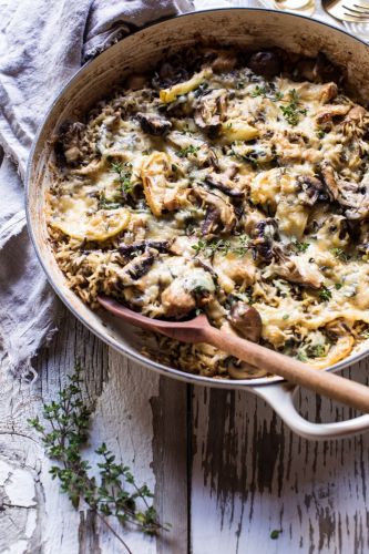 One Pan Autumn Chicken and Wild Rice Casserole