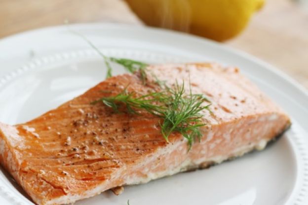 Pan cooked salmon