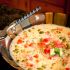 Corn Chowder with Pumpkin Seeds, Tomato and Avocado